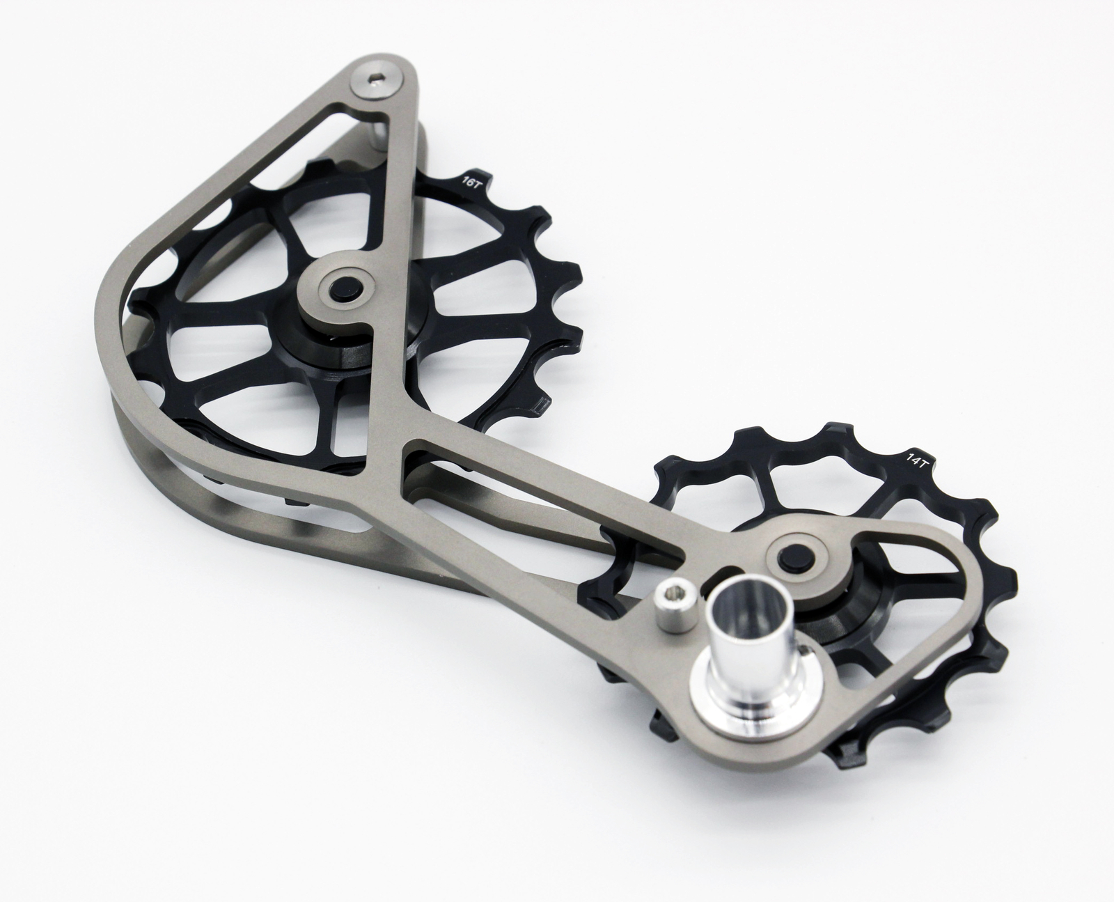 SwishTi Cycle Oversized Pulley Titanium Cage for Shimano 6800/7800/9000 Black