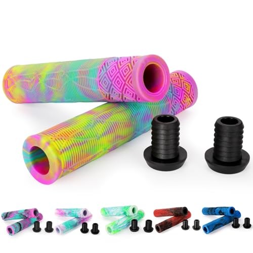 Scooter Grips – Mixed Cool Bike Bicycle Scooter Handlebar Grips | B Rainbow