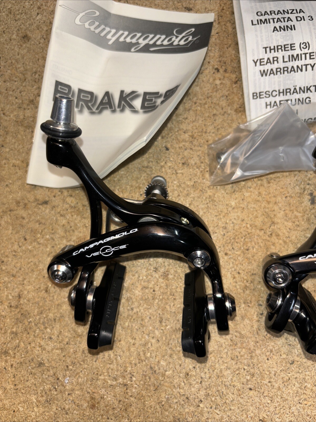 Campagnolo Veloce Rim Brake Calipers Set- New Never Used – Black Duel Pivot