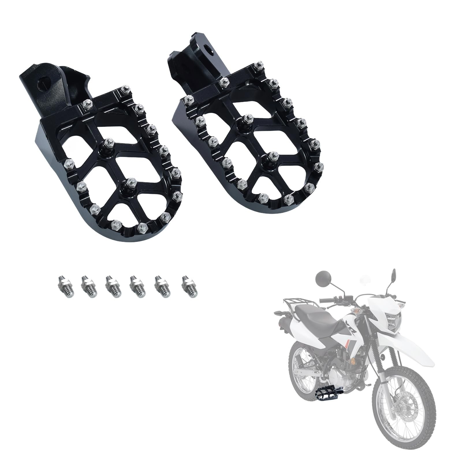 Dirt Bike Foot Pegs CNC Footpegs Foot Pedals Rest for XR150L 2015-2024 CRF150…