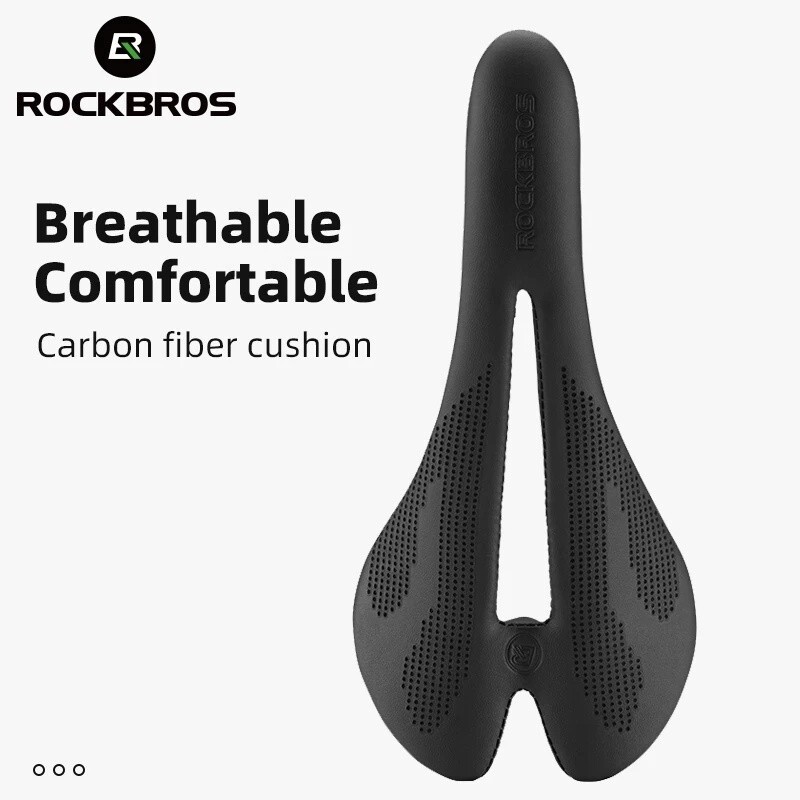 ROCKBROS Bicycle Carbon Fiber Seat Saddle Racing Saddle Seat Road Mtb Superlight