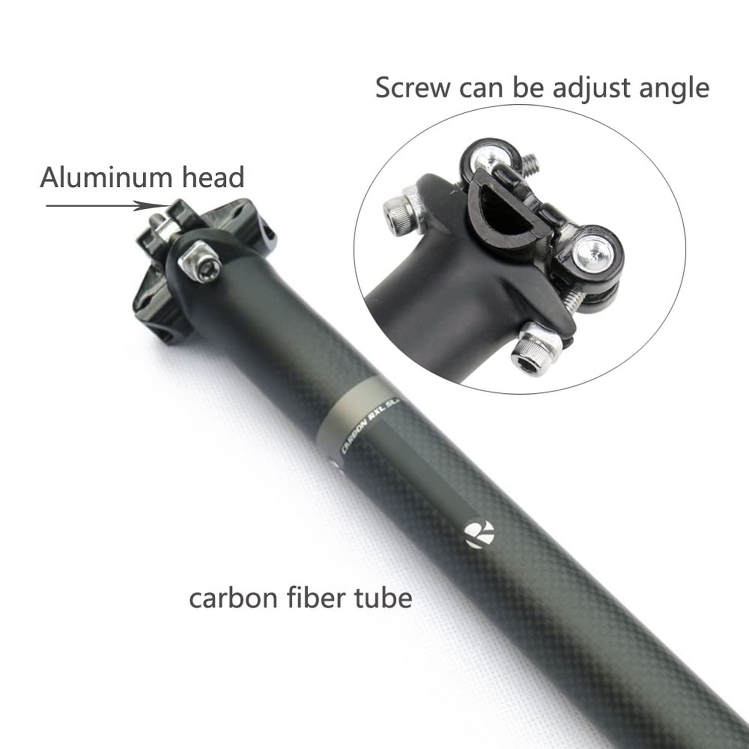 Carbon Fiber + Aluminum Alloy Road Bike, Mountain Bike Seatpost, 27.2/30.8/31…