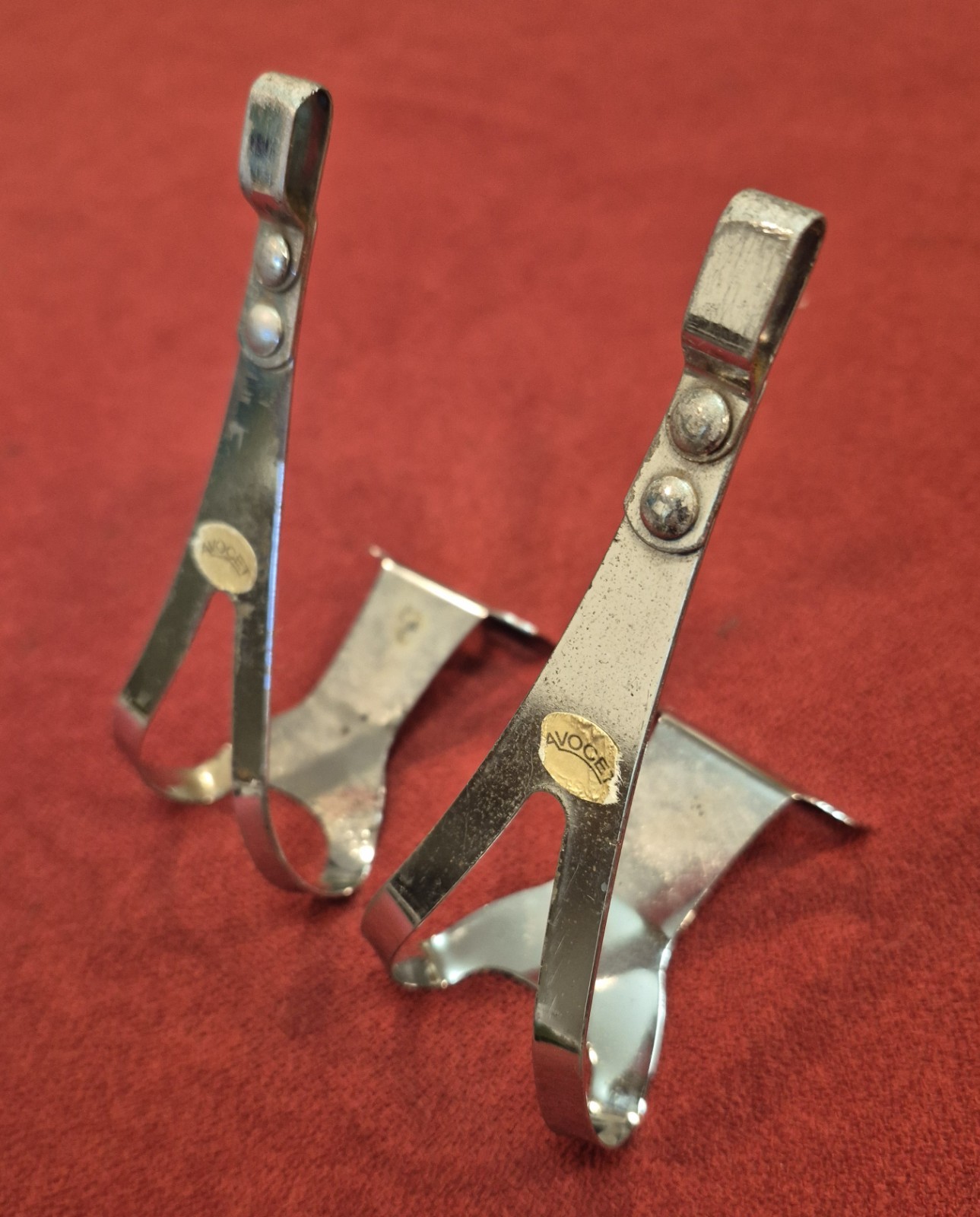Vintage AVOCET Steel Toe Clips – Size Large – Made in Italy