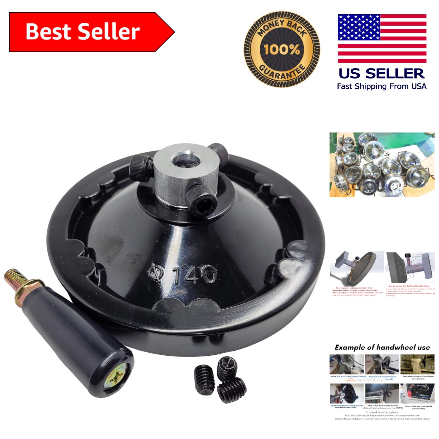 Classic 5.5″ Revolving Handwheel with 1/2″ Bore – Lifetime Included