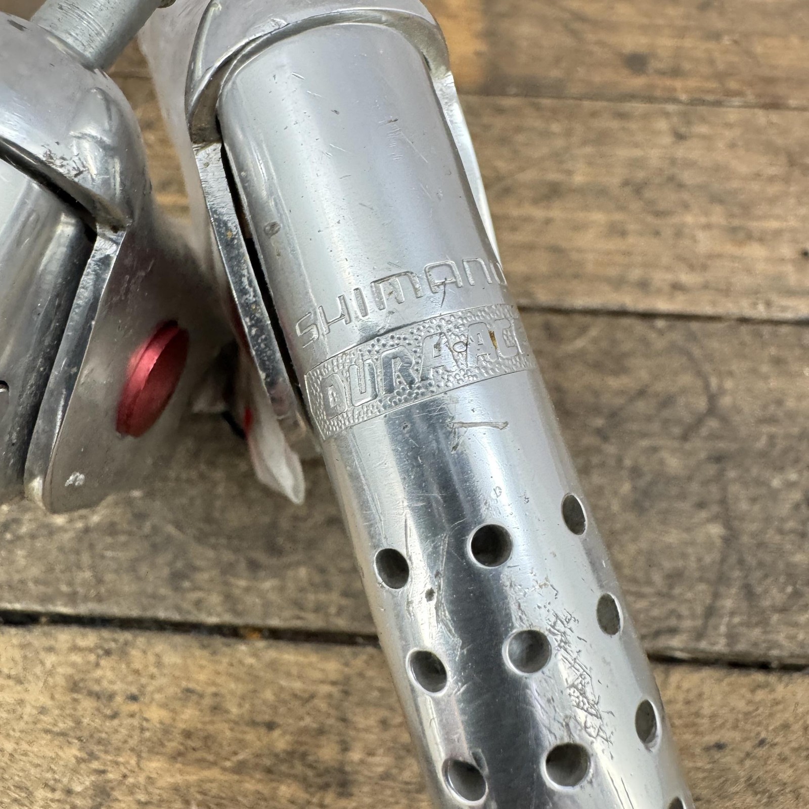 Vintage Shimano Dura-Ace Brake Levers 1st Gen Non-Aero Pair Drilled 4-Finger