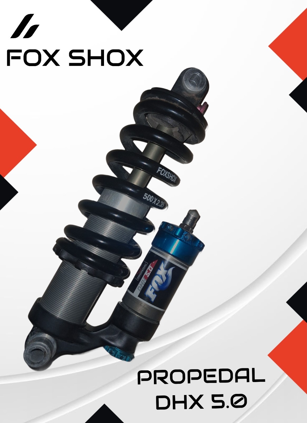 Fox DHX 5.0 Rear Shock MTB 7.875″ 500lb x 2.35″ Coil Spring Air Damping ProPedal