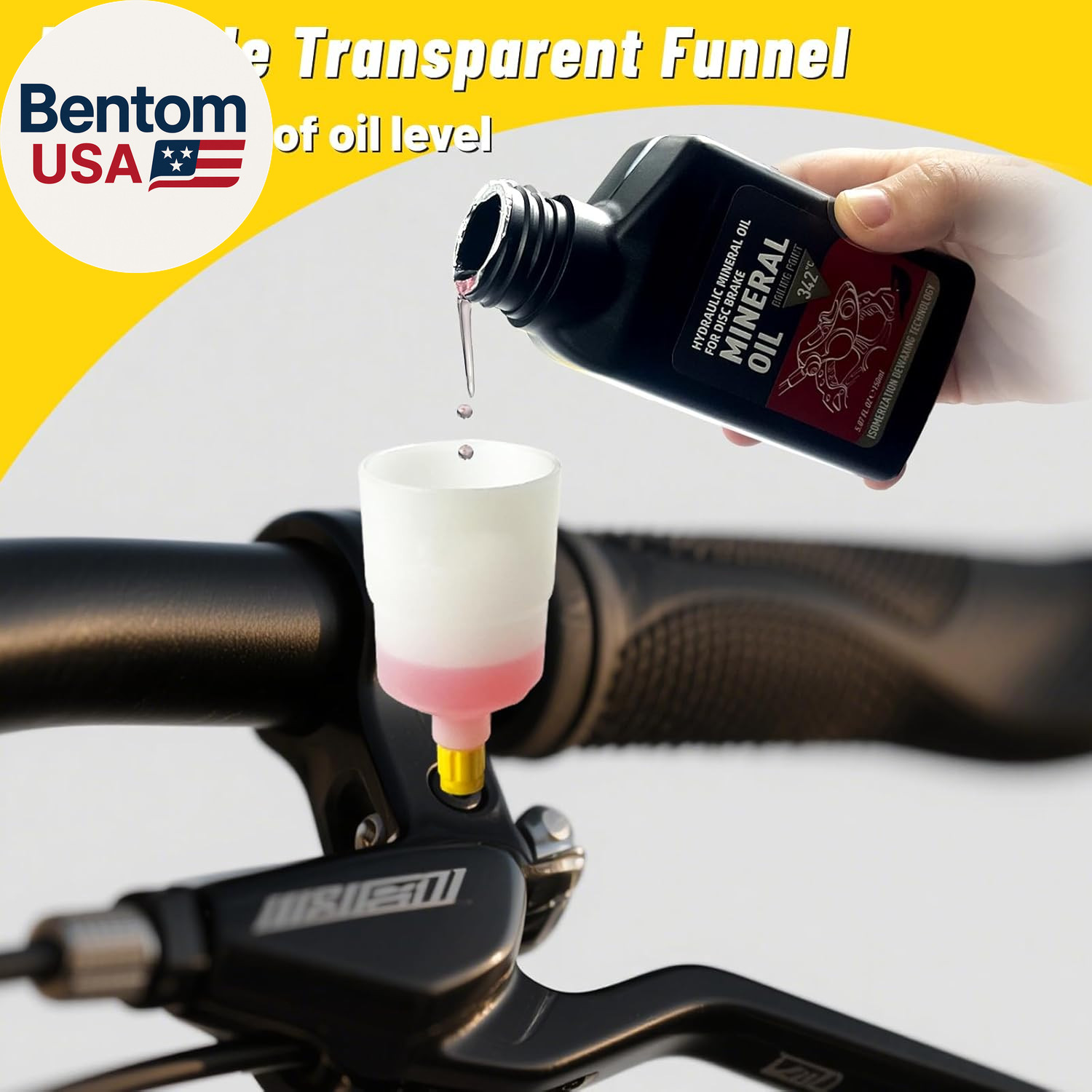 Brake Bleed Kit, Bicycle Hydraulic Brake Bleed Kit Including 150ML Mineral Oil f