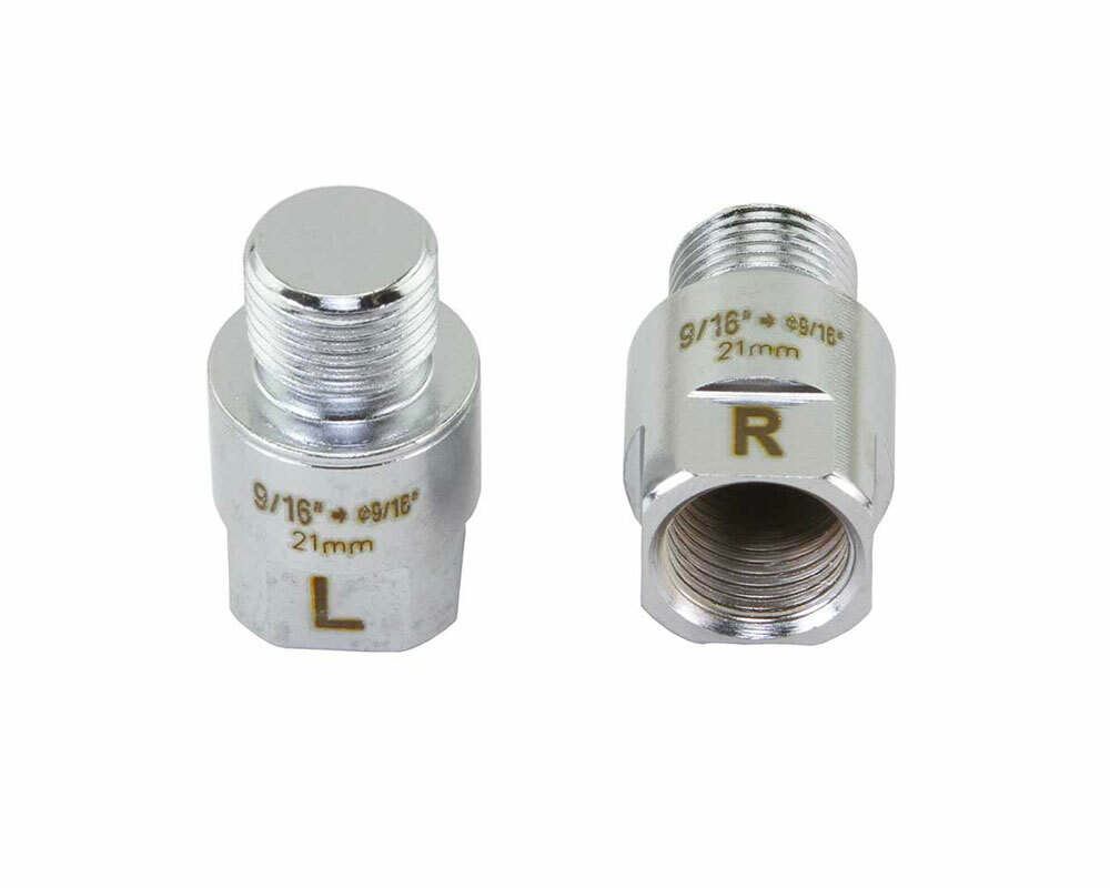 NEW! ABSOLUTE PEDALS EXTENDERS 21MM 9/16 CRANK TO 9/16 PEDAL IN CHROME.