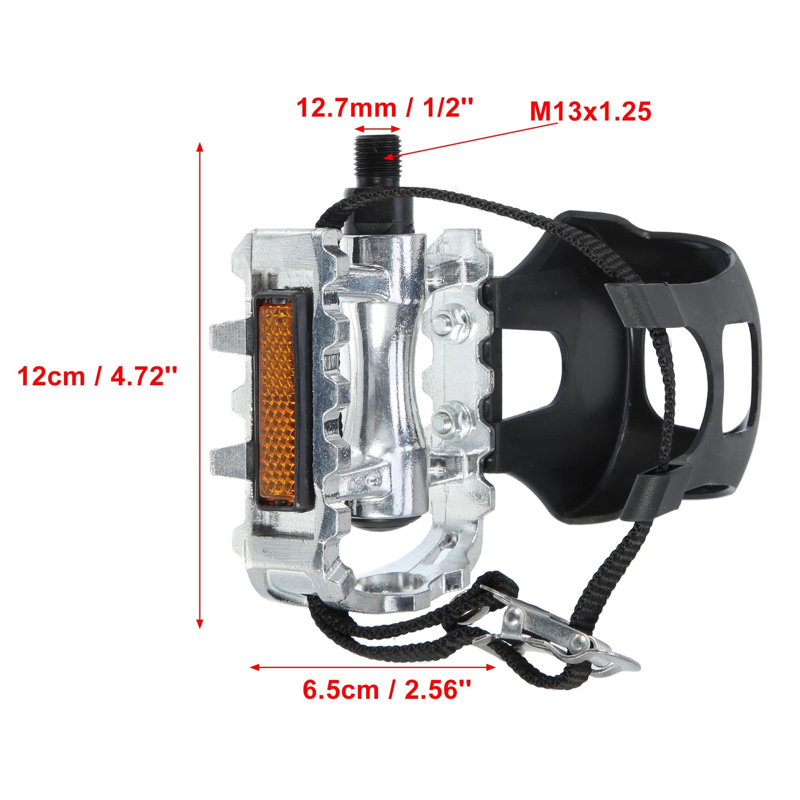 1 Pair Bicycle Pedals 1/2 Inch Spindle Platform Cycling Bike Replacement