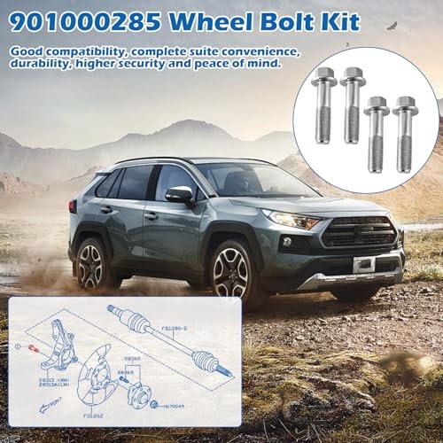 901000285 Wheel Bolt Kit, Compatible with Subaru Wheel Bearing Hub Connection