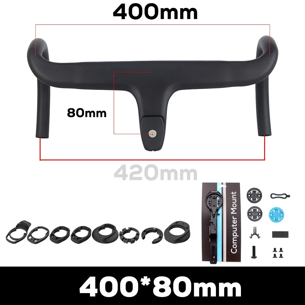 Carbon Fiber Internal Routing Integrated Road Bicycle HandleBar -10 Degree