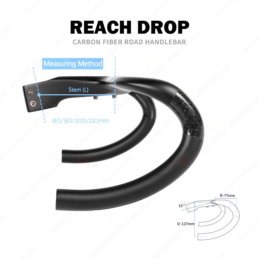 Road Bike Integrated Handlebar Cable Di2 Full Carbon Handlebar with Spacers Part