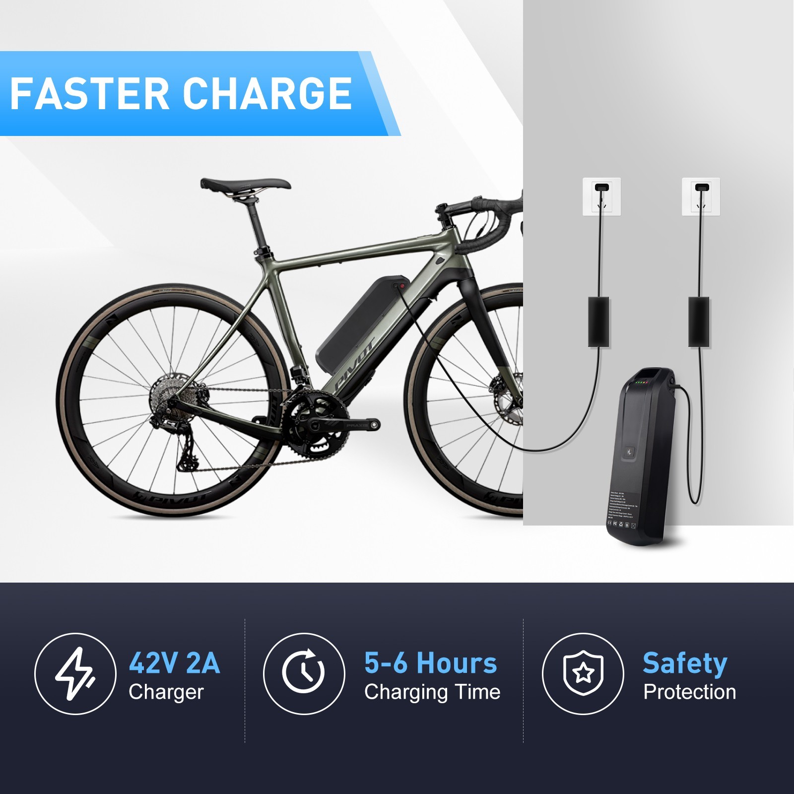 52V/48V/36V ebike battery lithium battery BMS for electric bicycle ≤2000W Motors