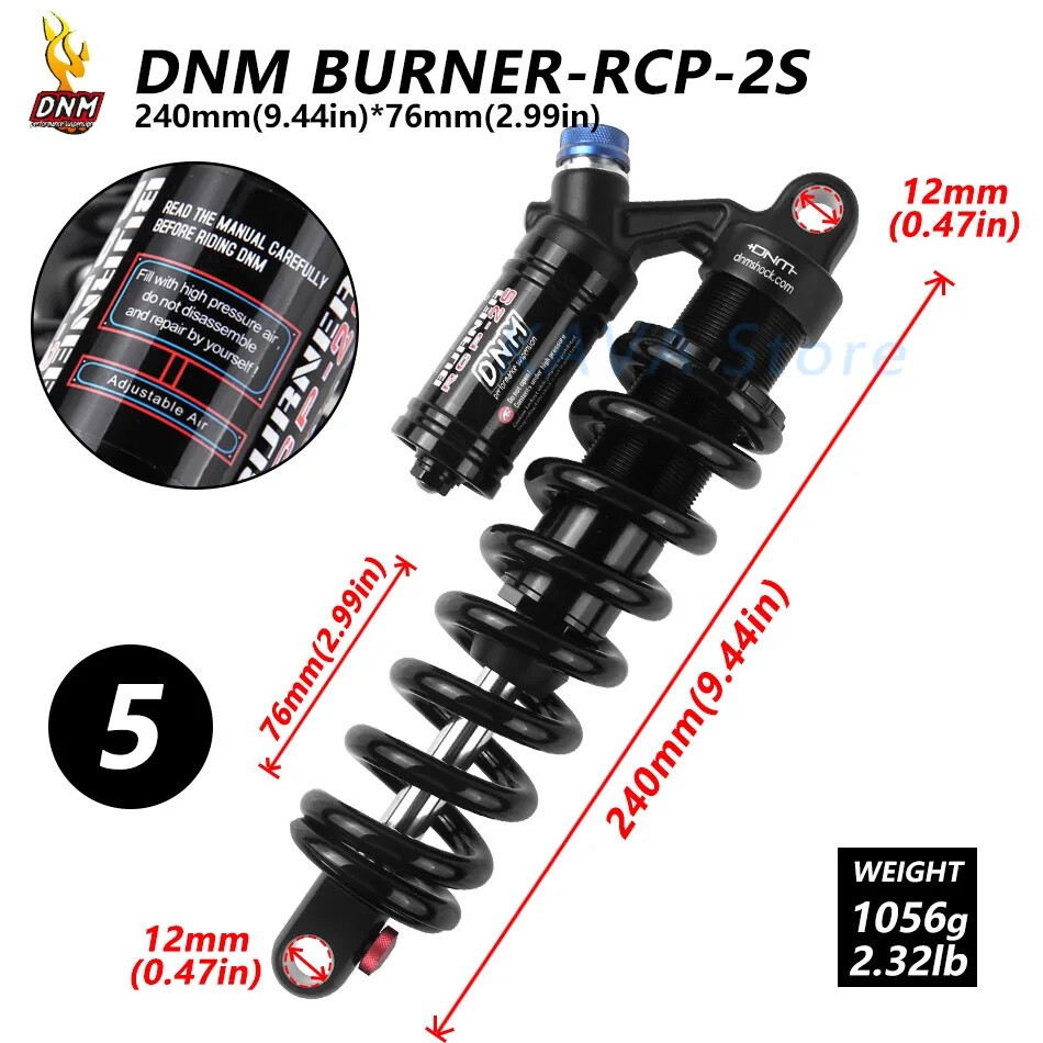 MTB Bike Downhill DH Rear Shock 190mm 200m 220mm 240mm 550 Lbs New Model Type