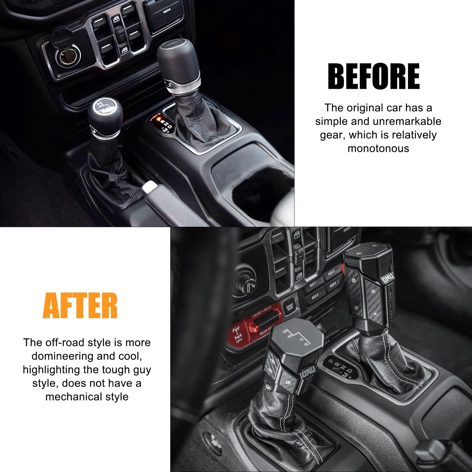 MAIKER OFF ROAD Shift Knob Handle Gear Shift Lever Knob Shifter Transfer Case…
