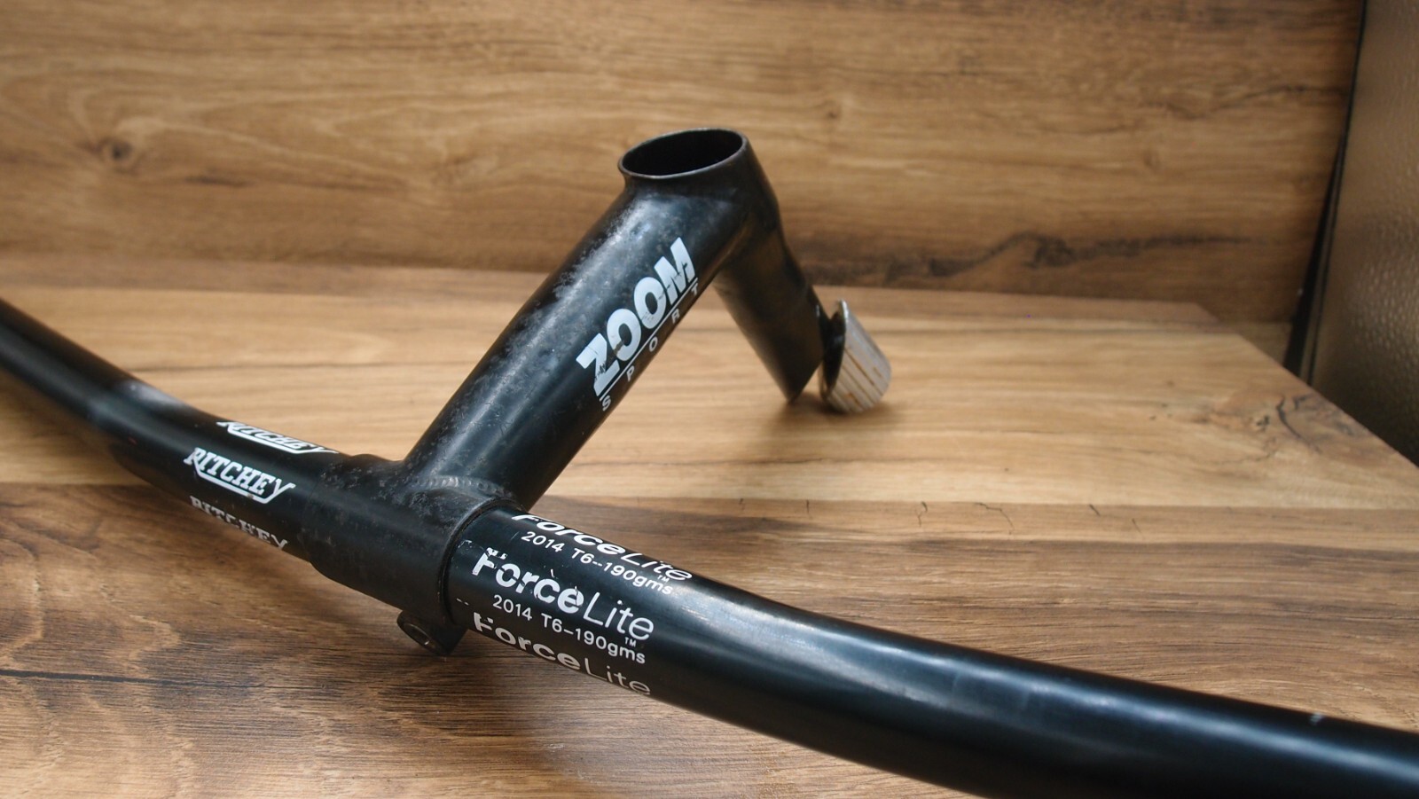 1992 aluminium flat handlebar Ritchey Force Lite 2014 T6 + quill stem ZOOM Sport