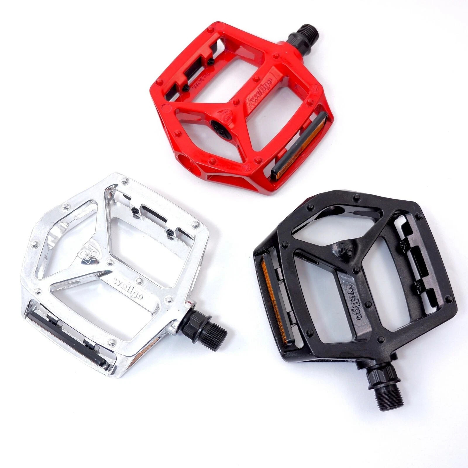 WELLGO MG-3 Fixed Pin Bike 9/16» Pedals for MTB BMX DH Platform Black Red Blue