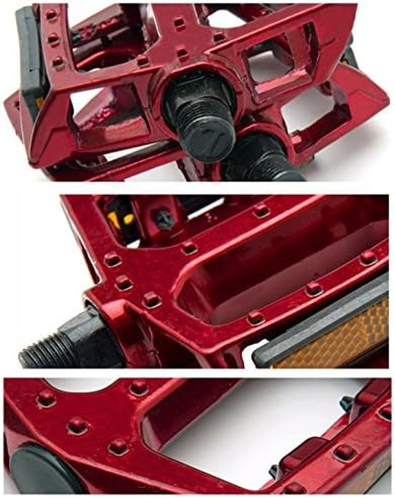 Bike Pedals Set 9/16″ for Mountain Bike, Aluminium Alloy Bearing Platform Pedals