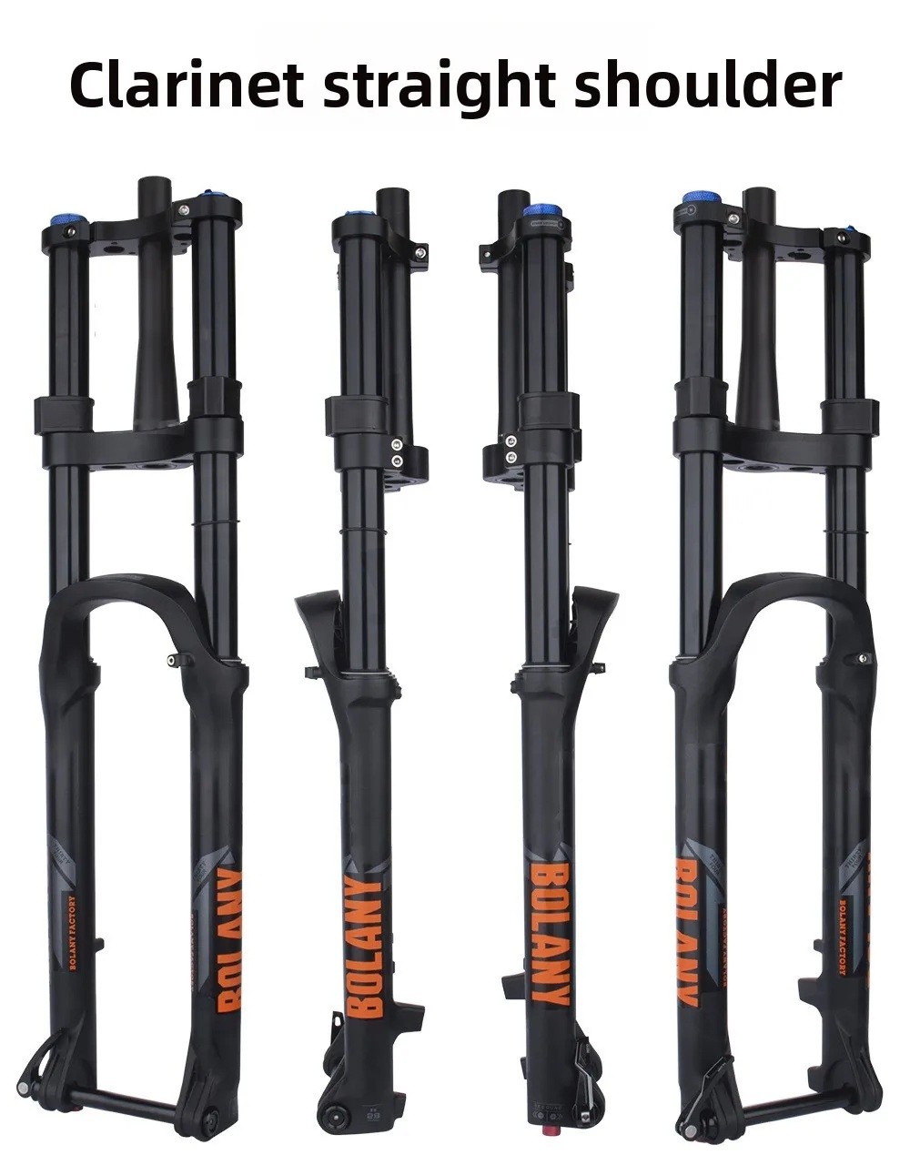 Mountain Bike Front Fork Dual Shoulder Thru-Axle Air Fork 180mm Travel