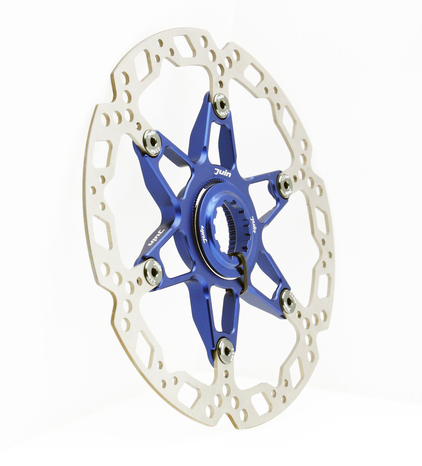 Juin Tech RT01 Blue Centerlock Floating Rotors 160/140mm Pair Road Bike Upgrade
