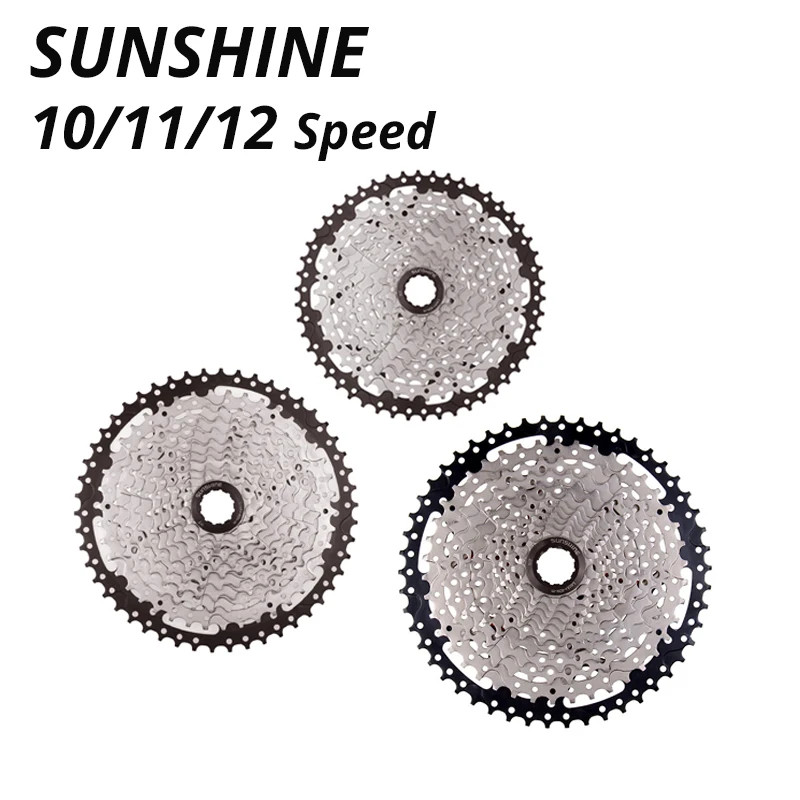SUNSHINE 10 Speed Cassette 10S 11S 12S MTB Bike Road Bicycle Freewheel 10V 11V 1