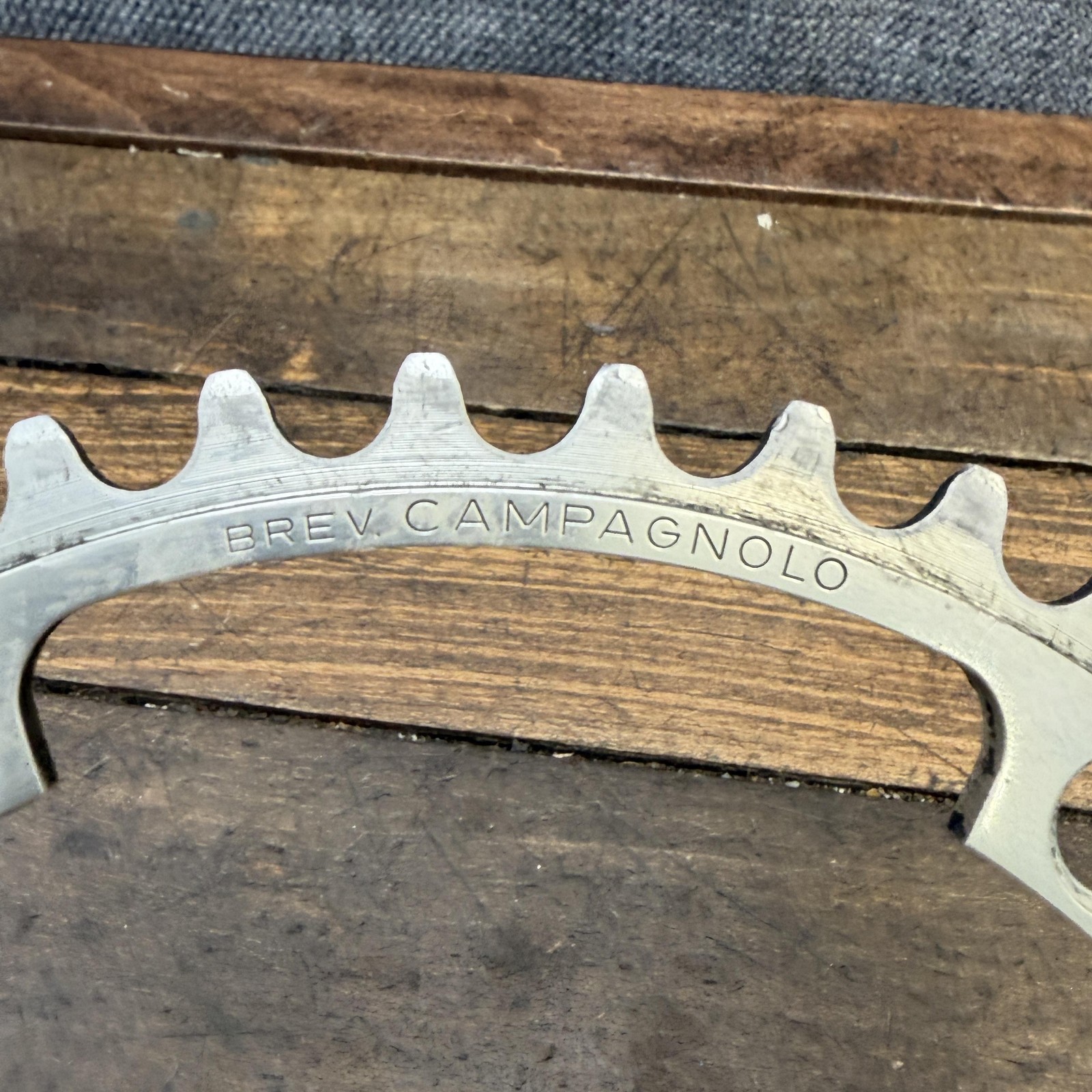 Vintage Campagnolo Super Record 42T Chainring 144 BCD 5-Arm Bike Italy 42 Tooth