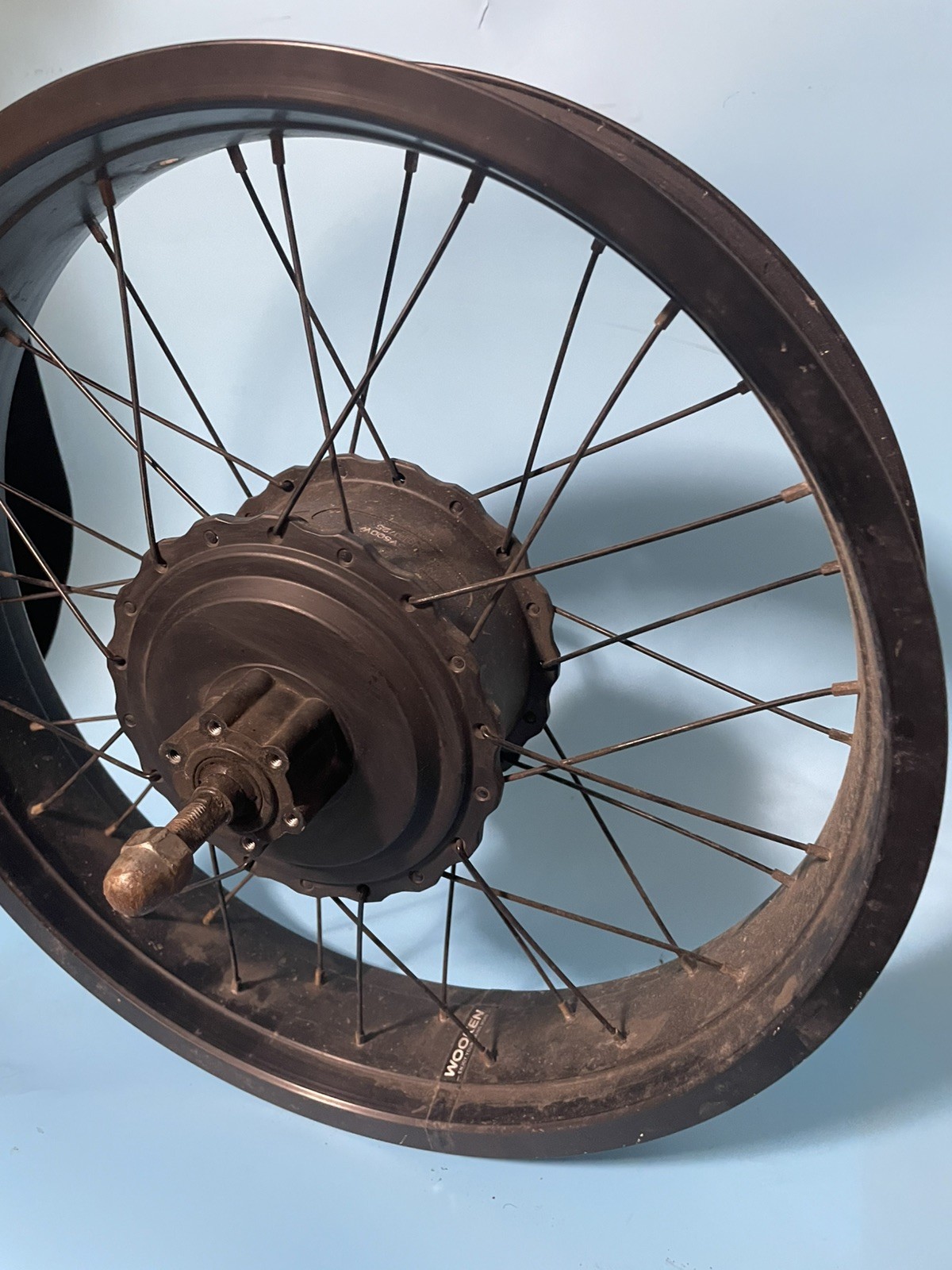 20″ 48V Electric Bicycle E-Bike Rear Wheel Hub Motor Fat Tire, for parts- Read