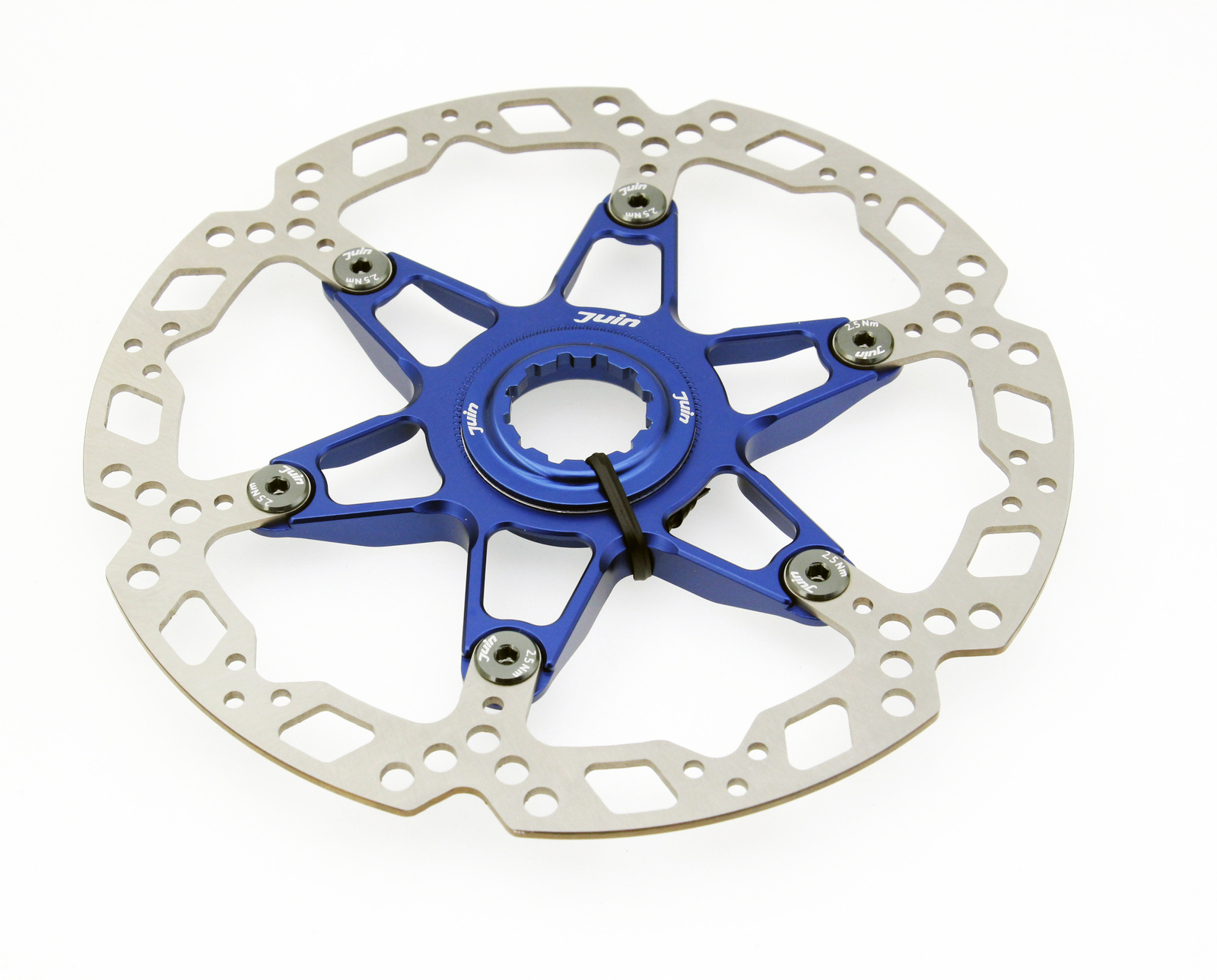 Juin Tech RT01 Blue Centerlock Floating Rotors 160/140mm Pair Road Bike Upgrade