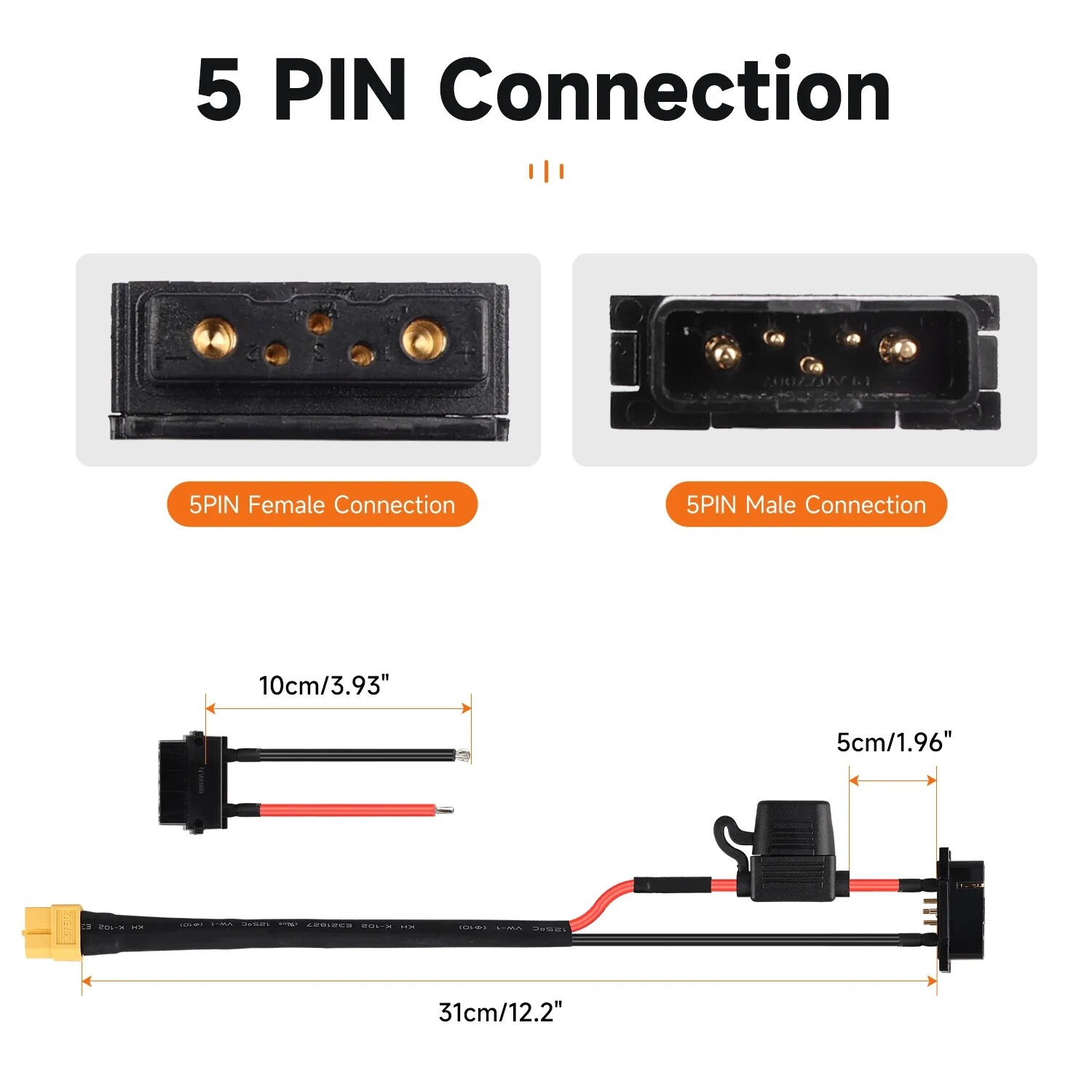 for Hailong Battery Power Box Discharge Connector Plug 5 Pin 6 Pins Battery Base