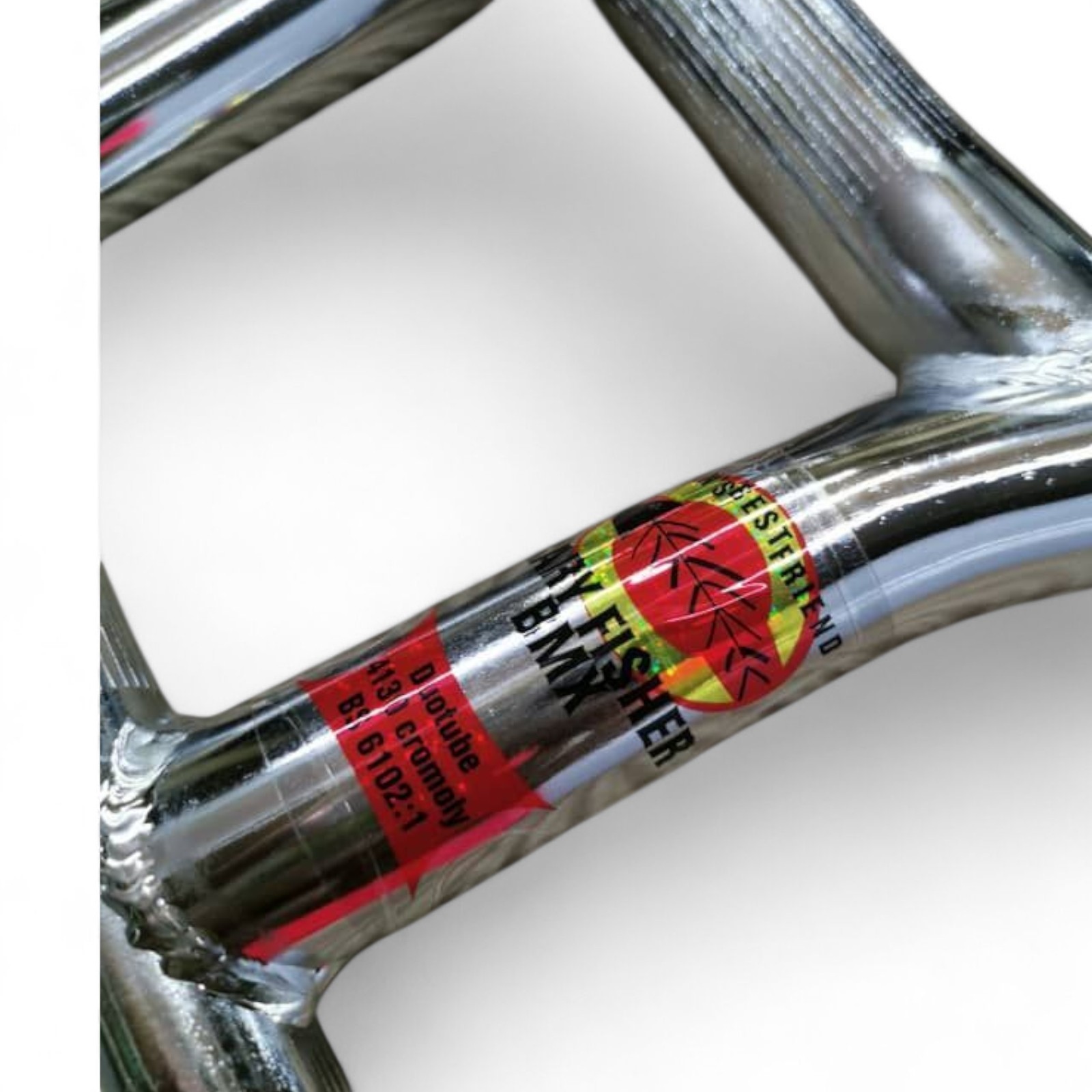 BMX Handlebar Crazy Fish Old School Freestyle Chrome Hi-Ten Steel 1″