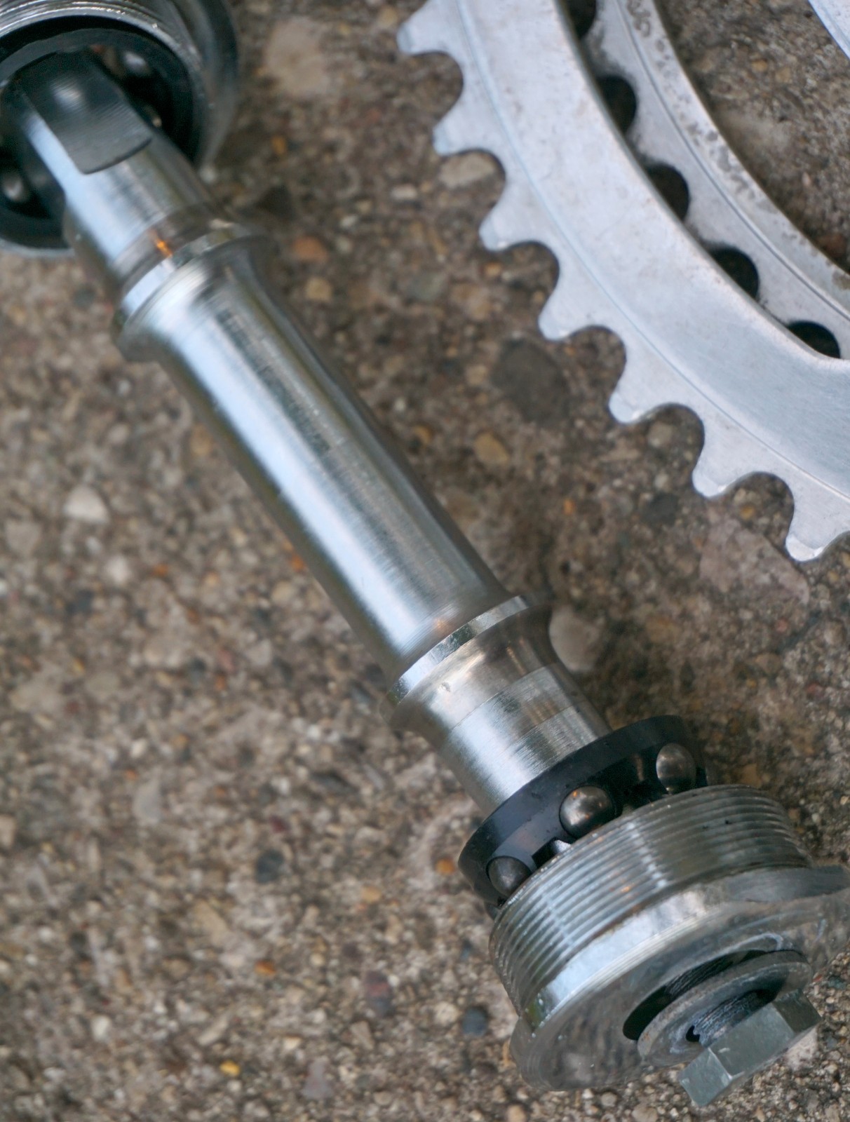 Vintage Nervar Crankset Square Taper Bottom Bracket French Thread TA Stronglight