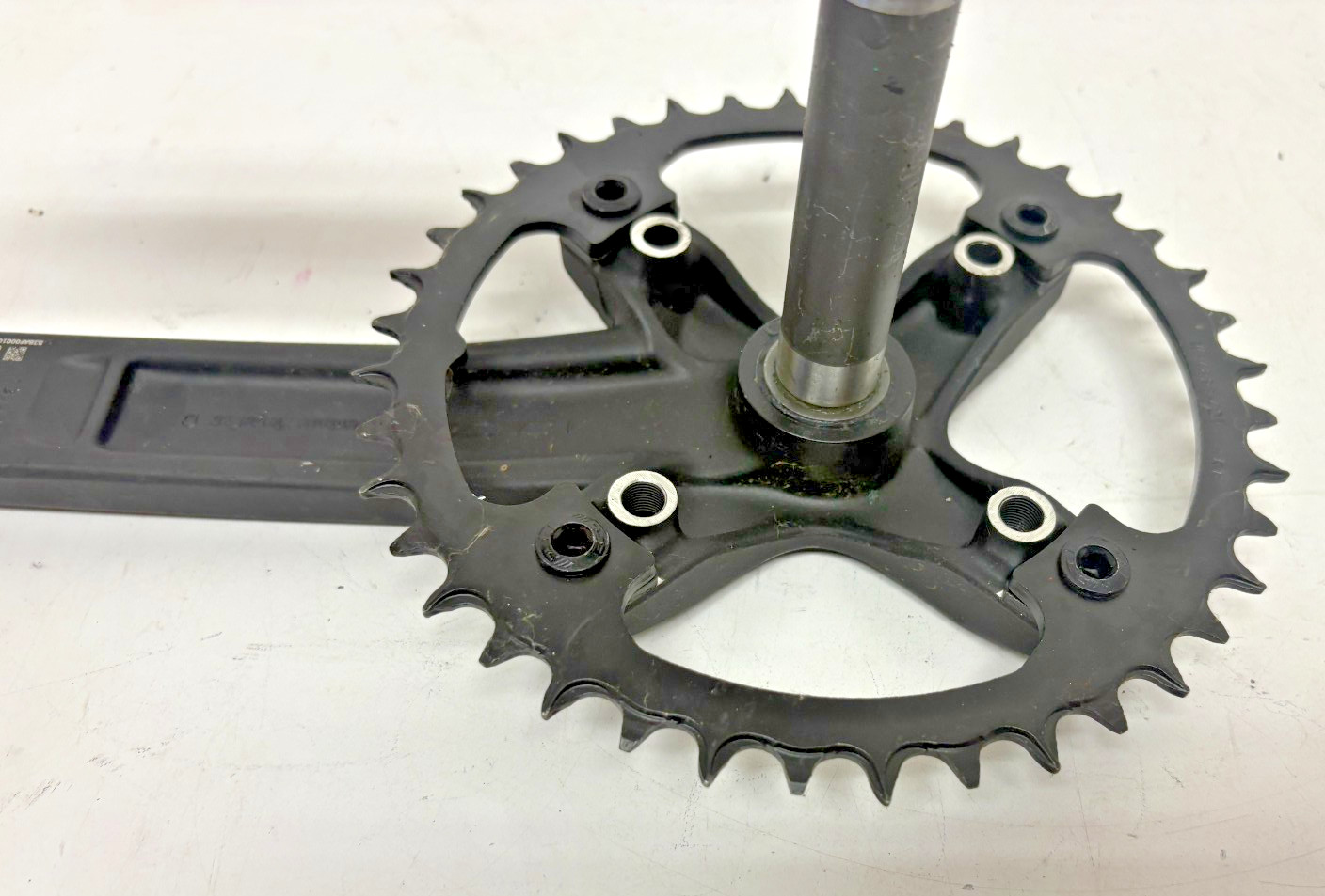 FSA Omega 165mm Black Aluminum Crankset Steel 40-Tooth Chainring 19mm Spindle