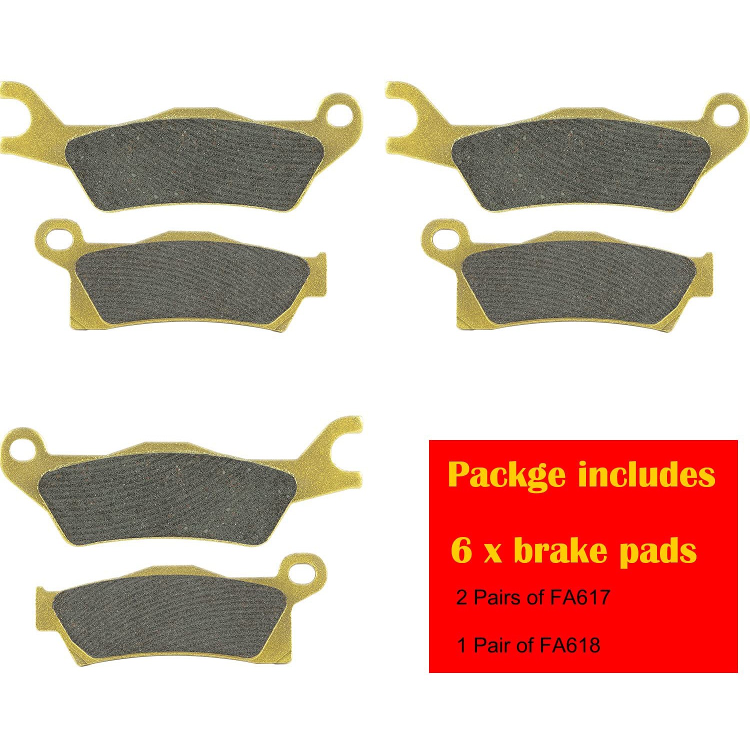Front & Rear Brake Pads For Can-Am Outlander 450 500 570 650 850 1000