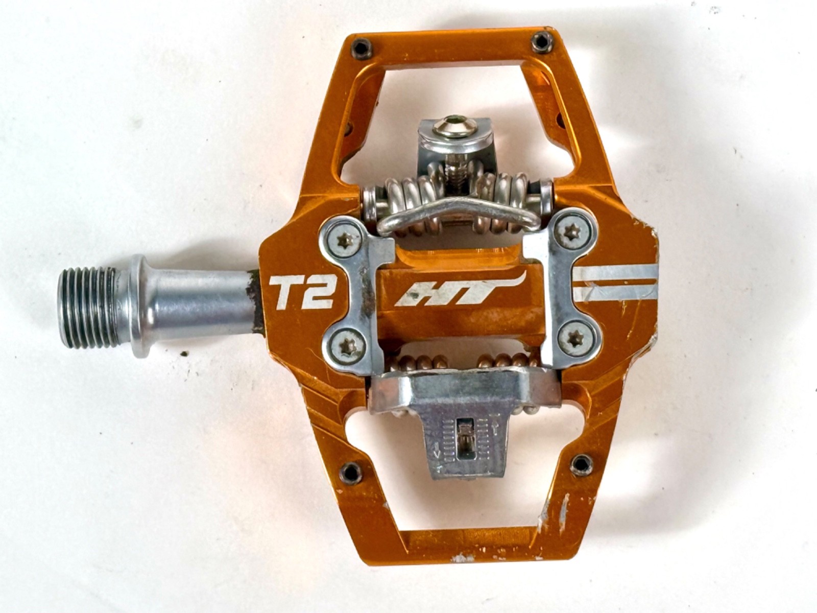 HT Components T2 Enduro Race Mountain Bike CrMo Clipless Pedals + new cleats MTB