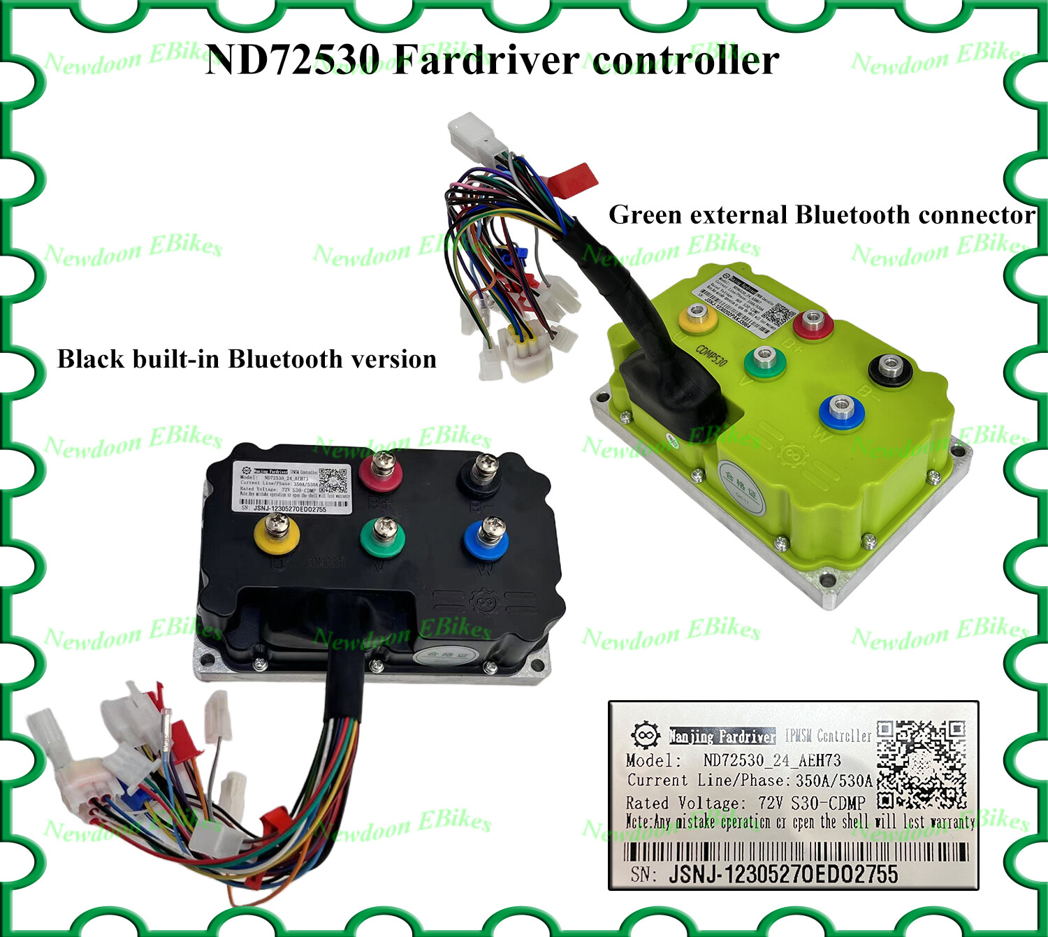 ND72530 72V 350A High Power Programmable Controller For 6-8KW BLDC QS Motor.