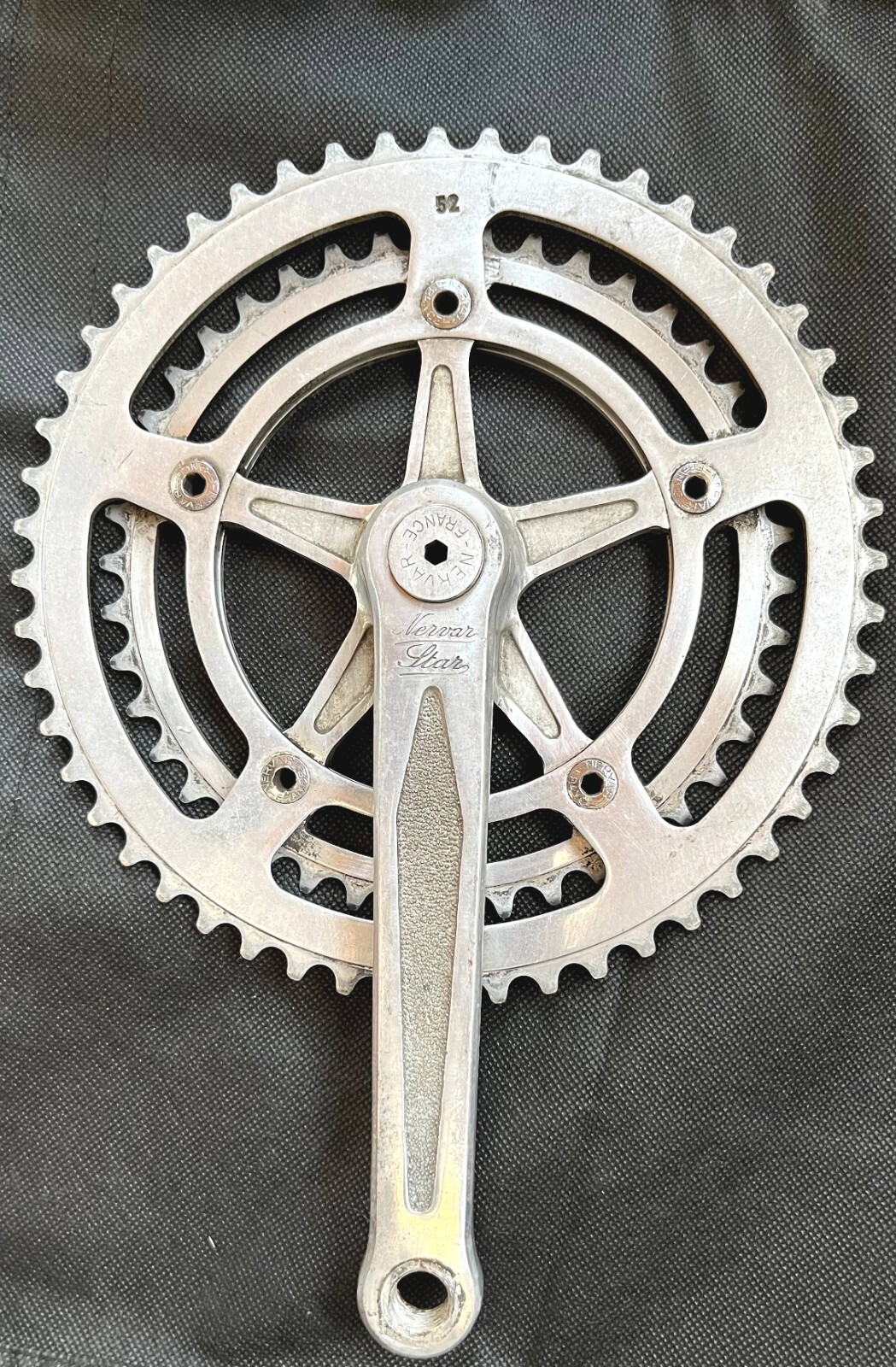 NERVAR «STAR» CRANKSET 52 42 170 MM 9/16 BSA FRANCE