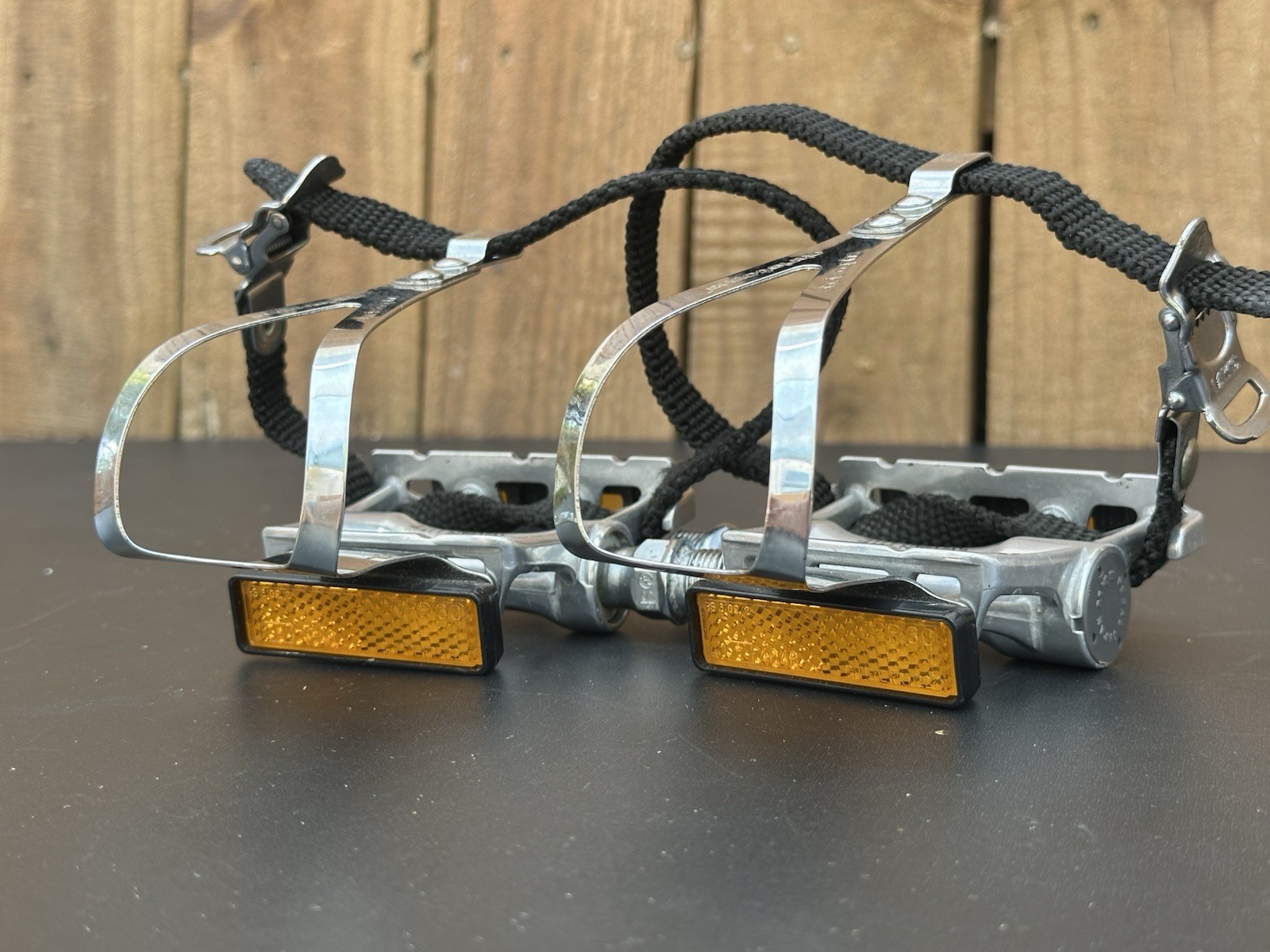Vintage MKS Silvan Lite Road Pedals Christophe Toe Clips Silver 1990s Japan VGC!