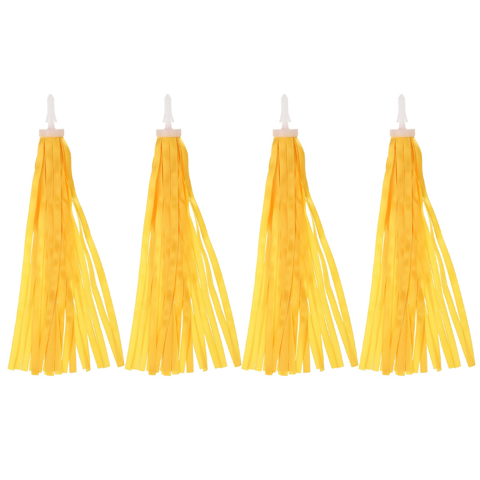 4Pcs Bike Streamers Scooter Handlebar Tassels Grips Ribbon Gold