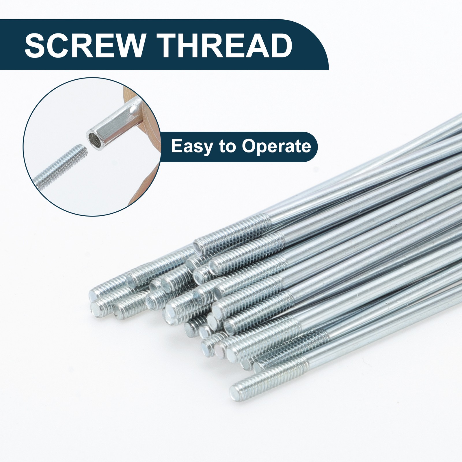 1 Set 14G 74mm Length Bicycle Spokes Nipple Carbon Steel Galvanized Universal