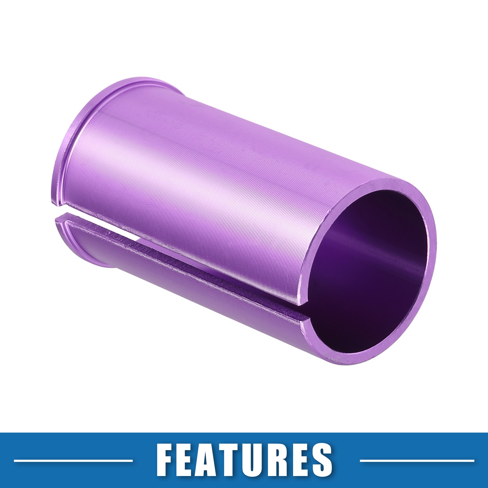 27.2mm 1.07″ ID 31.6mm 1.24″ OD Seat Post Adapter for Bicycle Durable Purple