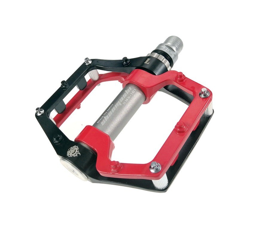 Aluminum Road MTB Mountain Bike Bicycle Pedal 3 Bearing Flat Pedals Black Red