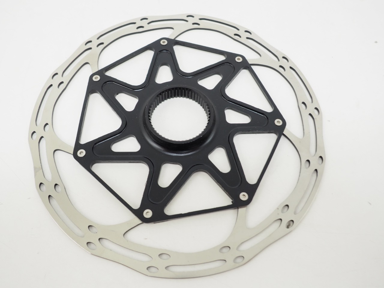 New! SRAM CLX 180mm Bicycle Disc Brake Rotor Centerlock W/O Lockring Silver/BK