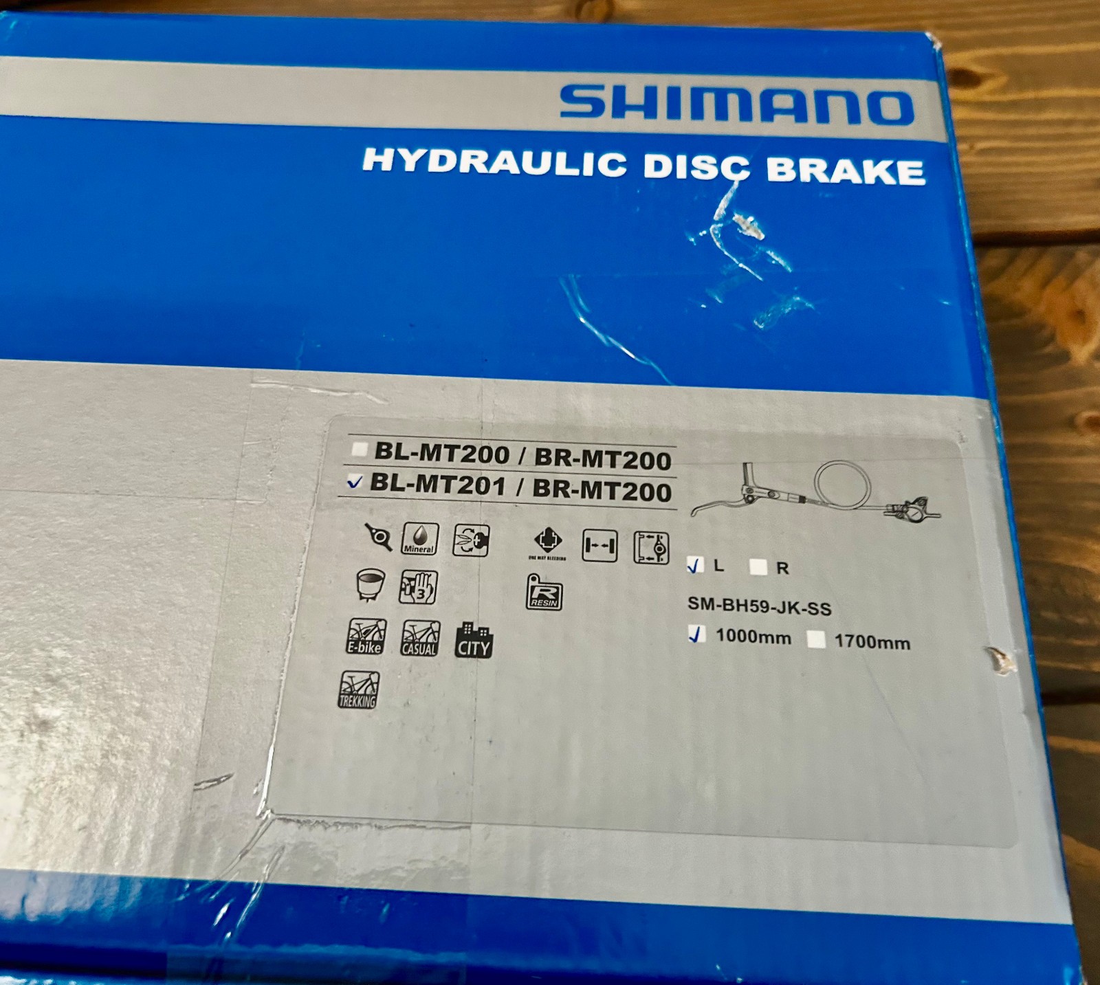 Shimano BR-MT201 MT200K Hydraulic Brake Set, New – Left/Rear