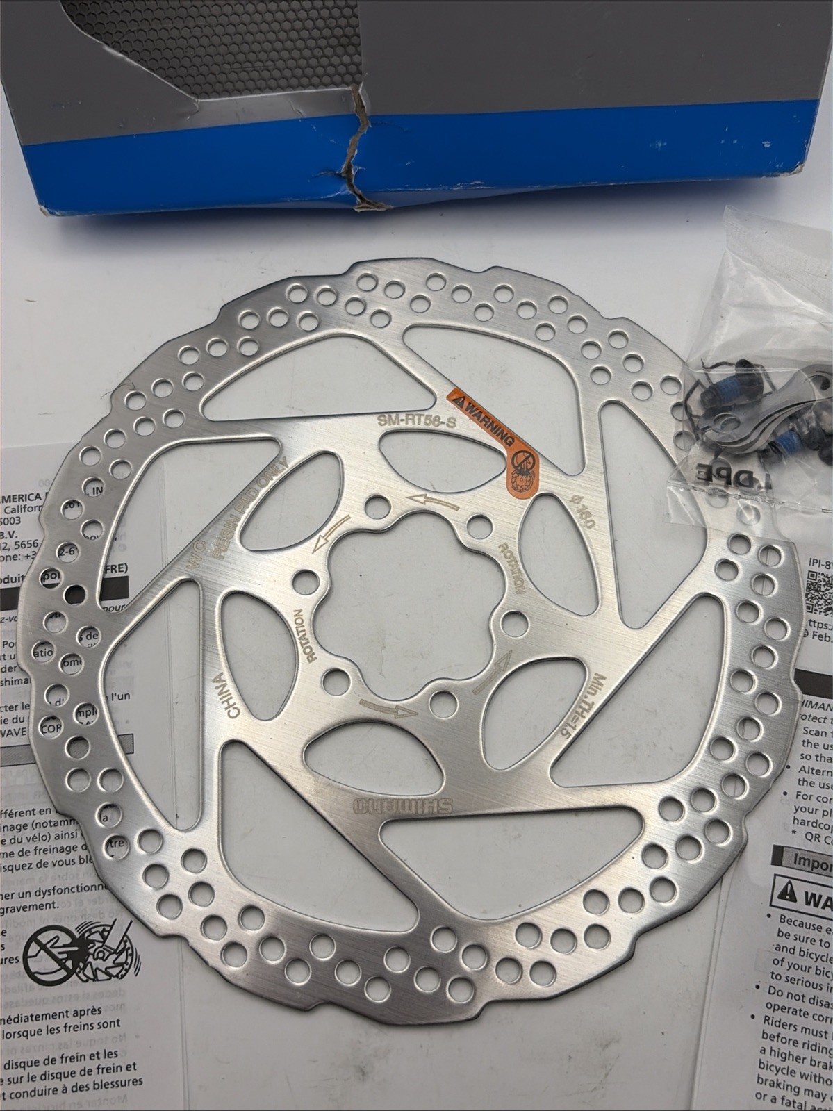 Shimano RT56S 160mm 6-Bolt Disc Brake Rotor