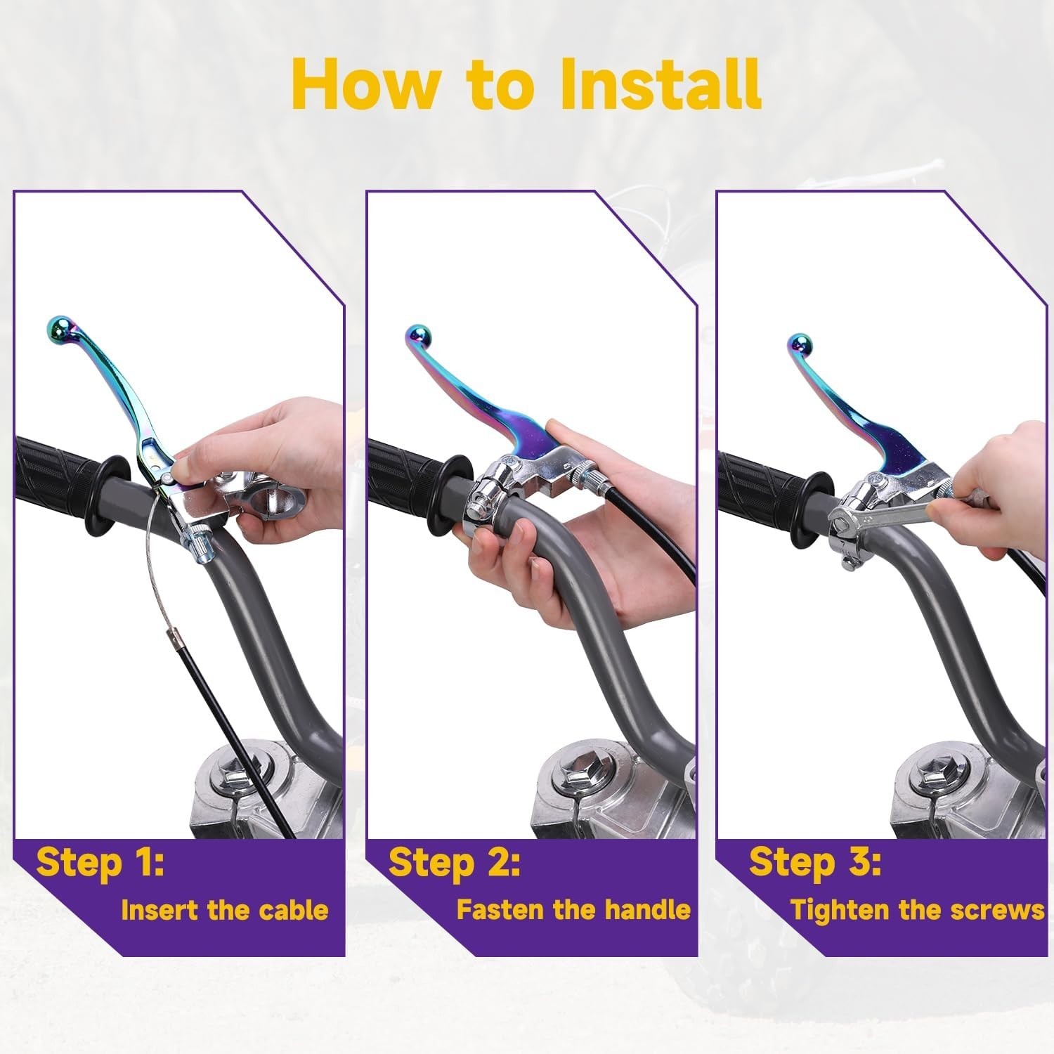 Electroplated 7/8» Left Brake Lever for Mini Bikes – Modern Style, Easy Install