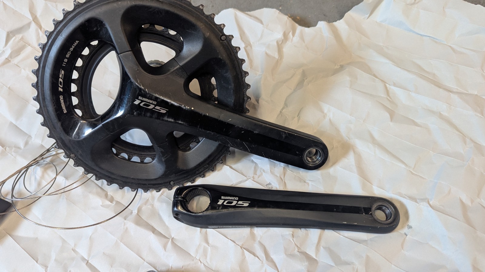 Shimano 105 5800 11 Speed Groupset Black, 50.34t, 172.5mm, 11-34t, Good Used