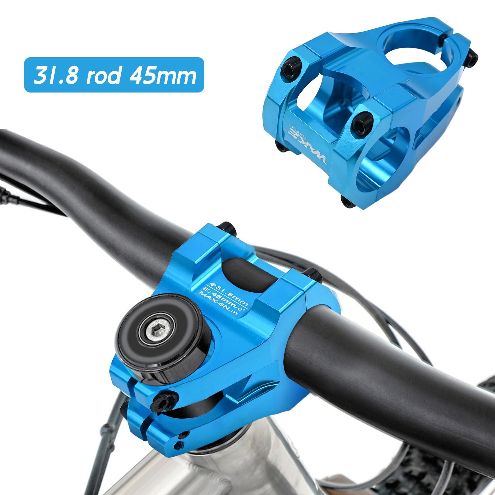 Handlebar Stem Aluminum Alloy Mountain Bike Riser Component Cycling Stem