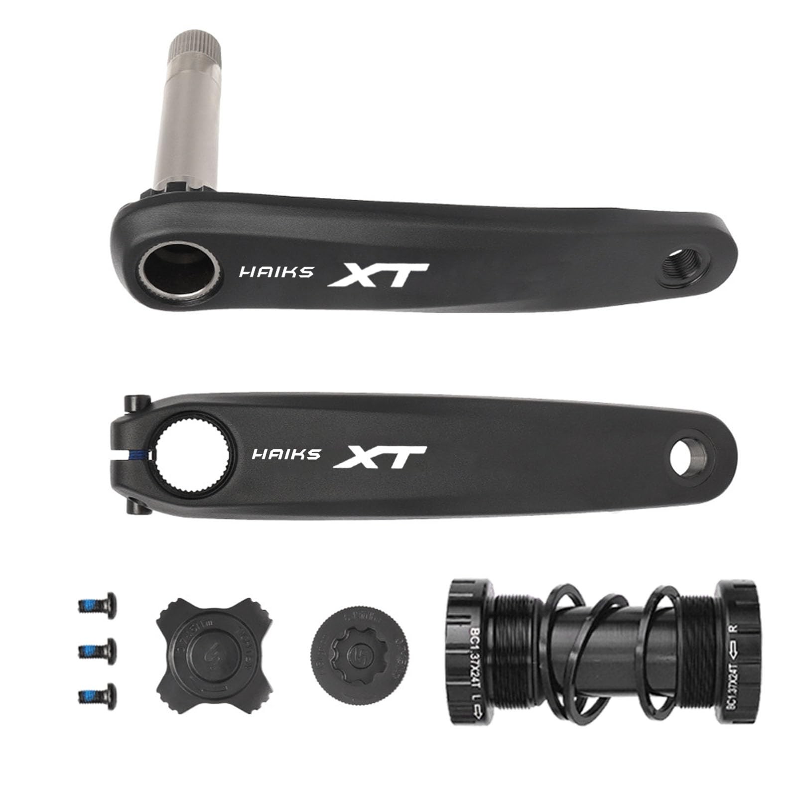 1x Mountain Bike Crankset 170mm with 34-40T Chainring & Bottom Bracket – 6061 Al