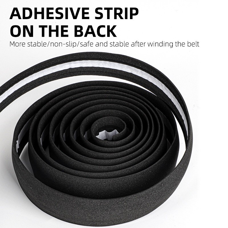 West Biking Road Bike Bicycle Handlebar Tape PU EVA Handlebar Tape Black One Pair