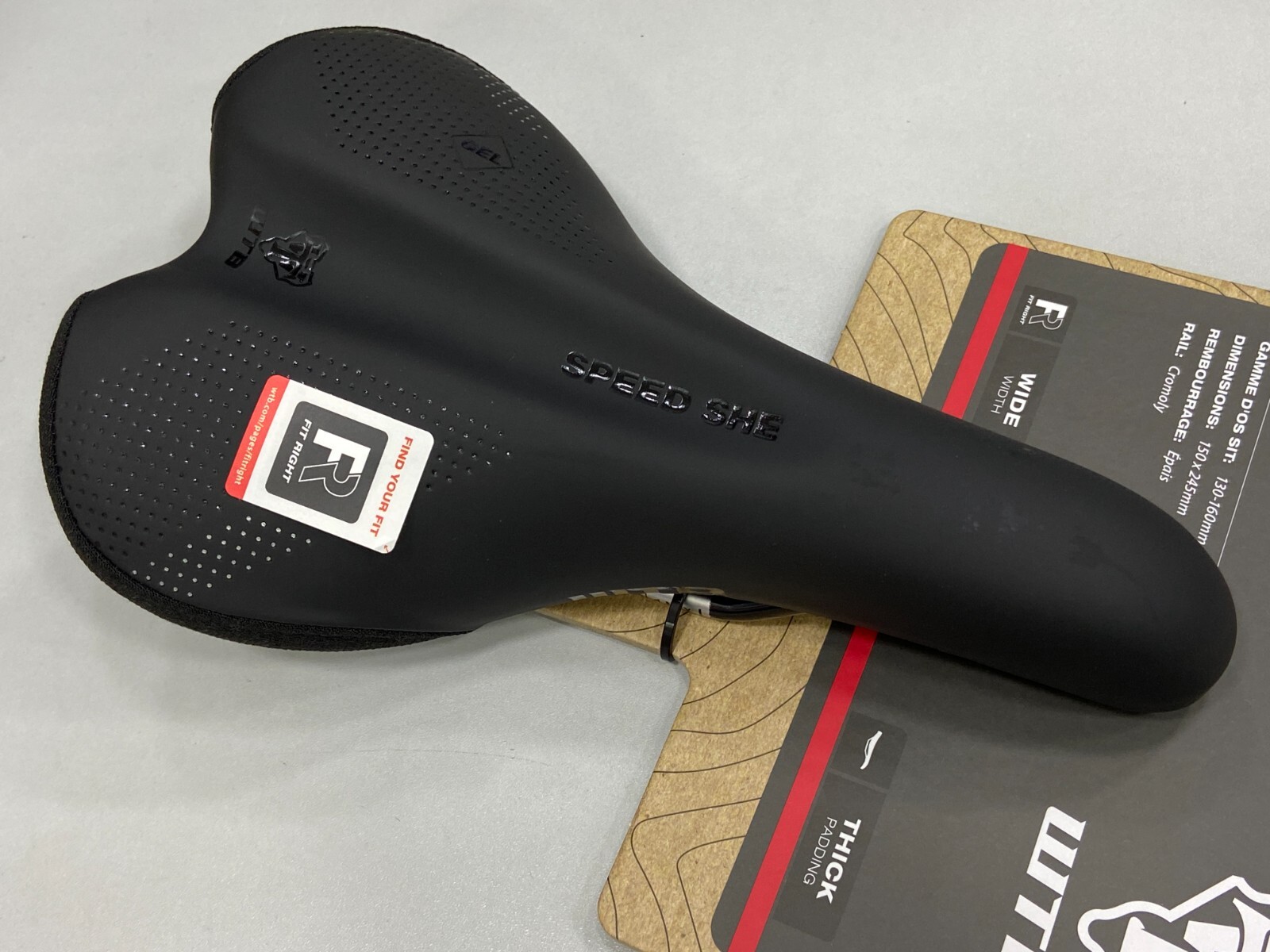 WTB Speed She Wide Thick Padding Cromoly Rail 150x245mm Saddle (Black)